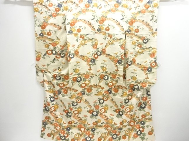 JAPANESE KIMONO / FURISODE / KIN-TOSHI / KIKU
